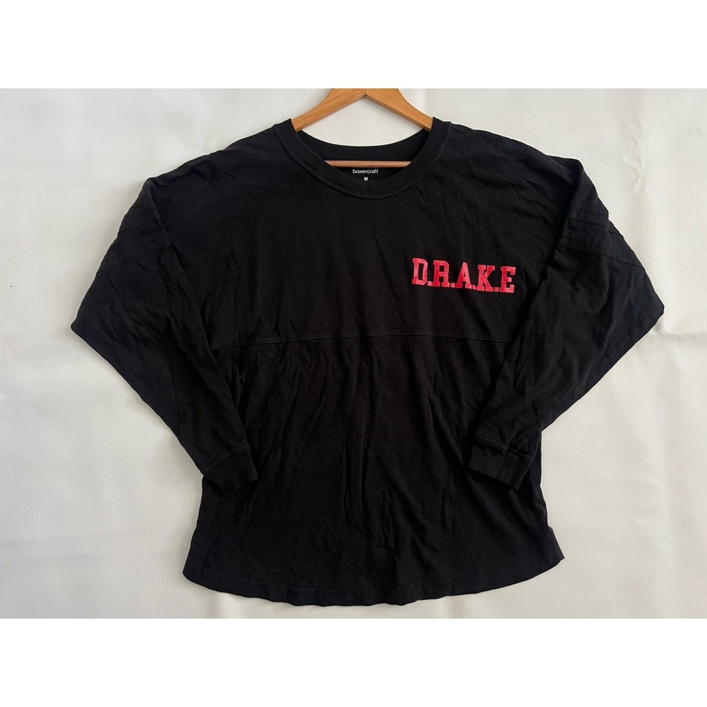 Boxercraft Black Sweatshirt D.R.A.K.E Cotton Size Medium Grunge